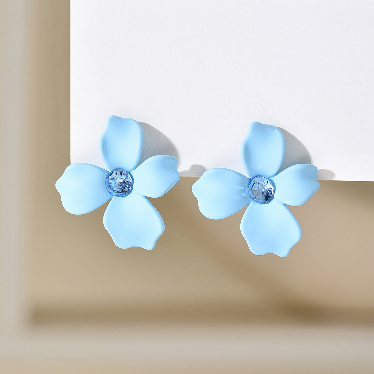 Pendientes coreanos rosas con forma de flor pequeña para mujer, aretes llamativos frescos y dulces, joyería de 2023: Estampado en caliente