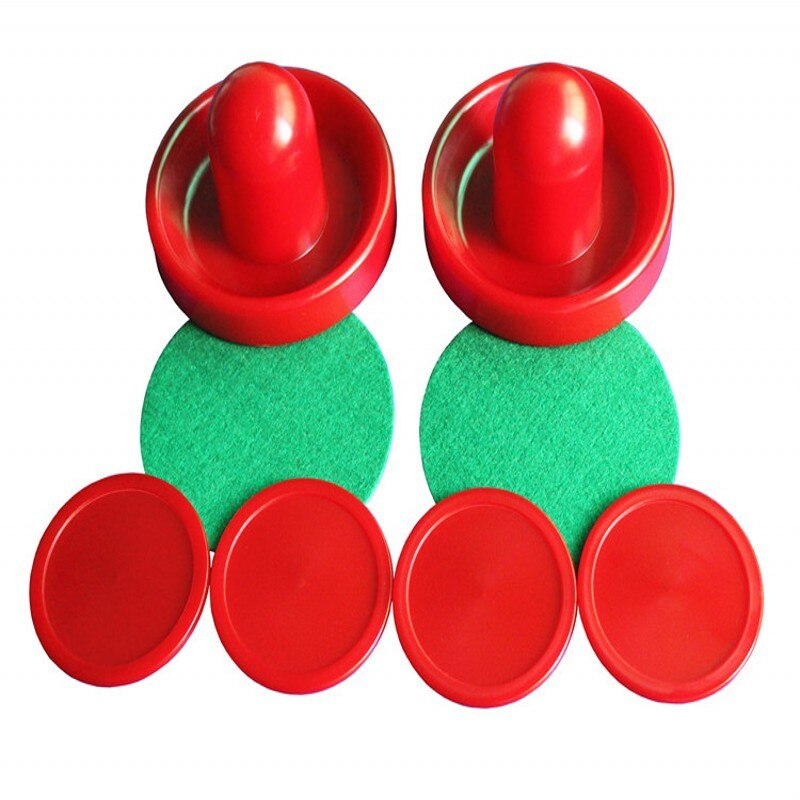 Kit de Hockey de aire para adultos 2 topos de fieltro + 4 Puckers + 10 pegatinas adicionales + 2 cajas de puntuación para juegos familiares de mesa de hockey de aire para adultos