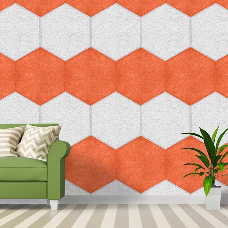 Hexagon Akoestische Panelen Afgeschuinde Rand Geluid Proof Panelen Geluidsisolatie Absorptie Panel Voor Opname Studio Office Home