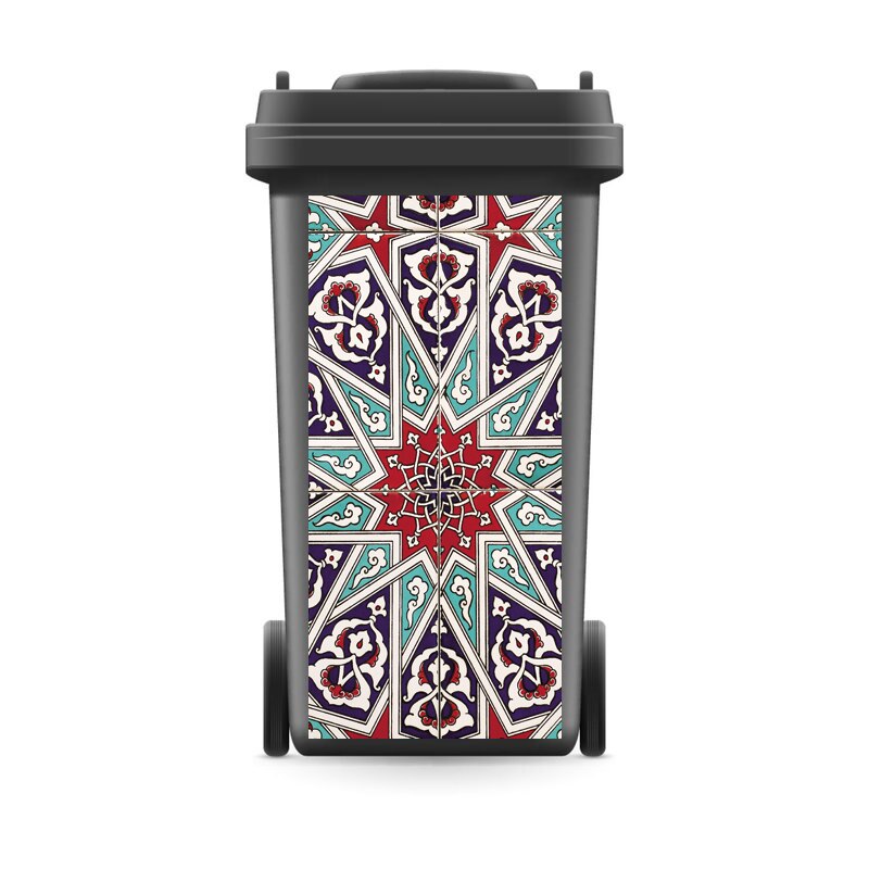 Popular DIY Rubbish Bin Sticker Vinyl Removable Waterproof Sticker Decals Ktichen Accessories Home Decoration Items: 6 / 37x82cm(For240liter)