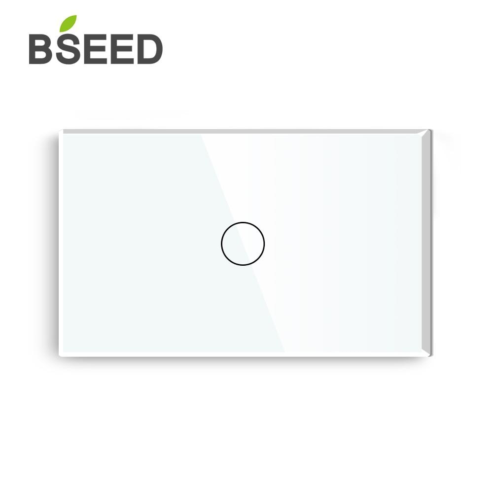 Bseed US-atenuador táctil, 1 Banda, luz Led tenue, Blanco, Negro, dorado, panel de clase de cristal, atenuador inteligente