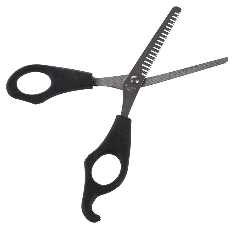 Stainless Steel Blade 6.3 Inch Thinning Shear Scissors Silver+Black: Default Title