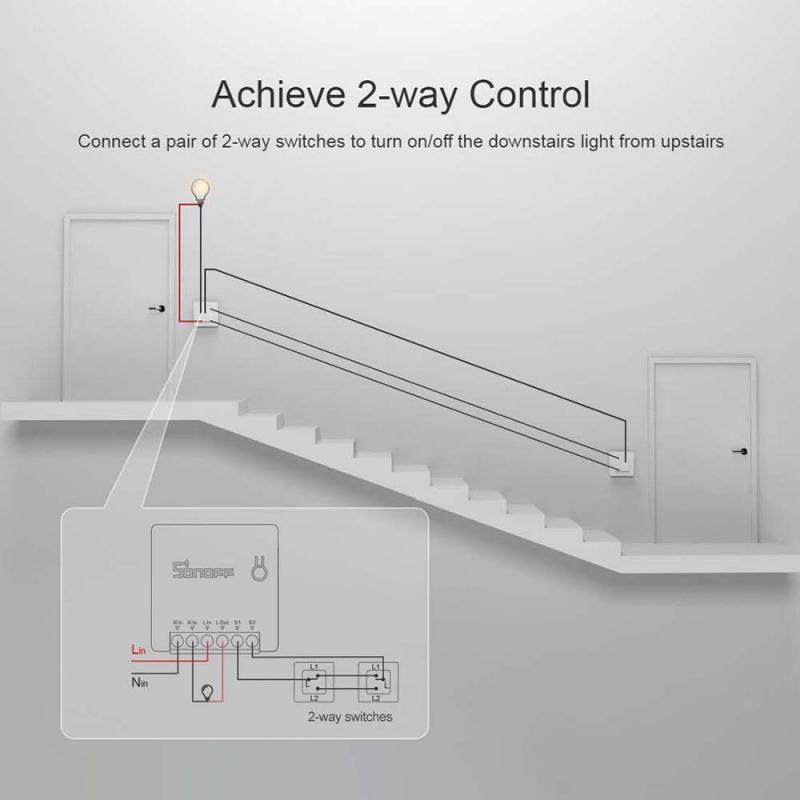 30 pcs sonoff minir 2 wifi diy mini switch two-way wiring smart home automation module compatible with ewelink alexa google home