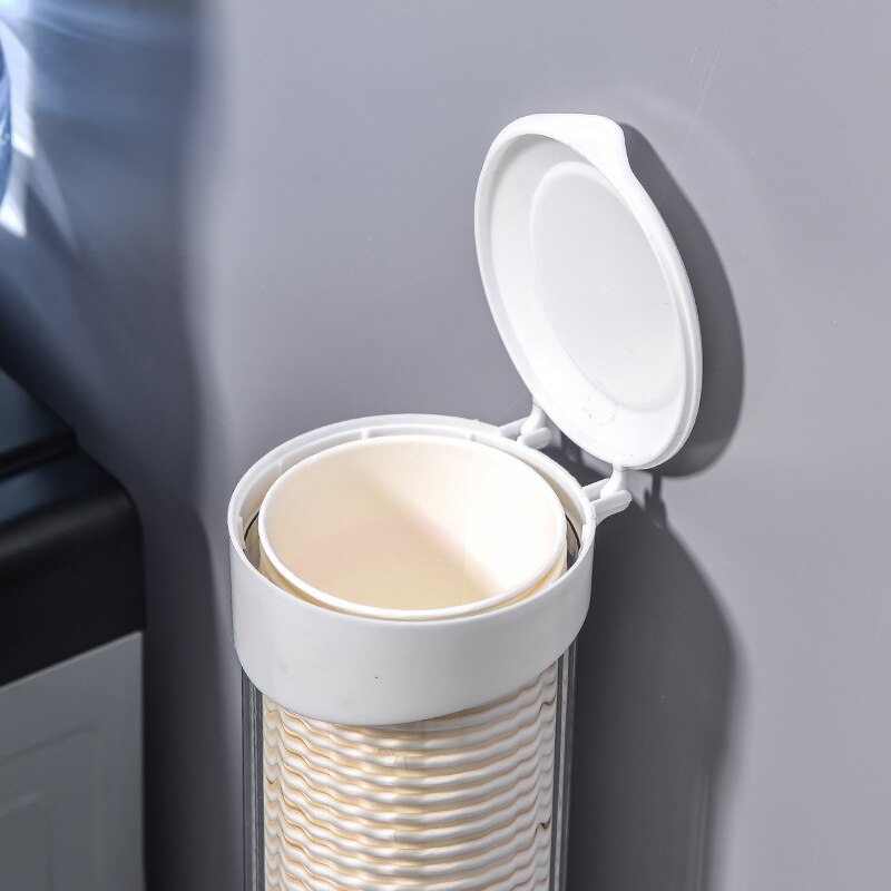Engangspapirkopper dispenser plastik kopholder til vanddispenser vægmonteret automatisk kopopbevaringsstativ kopper beholder