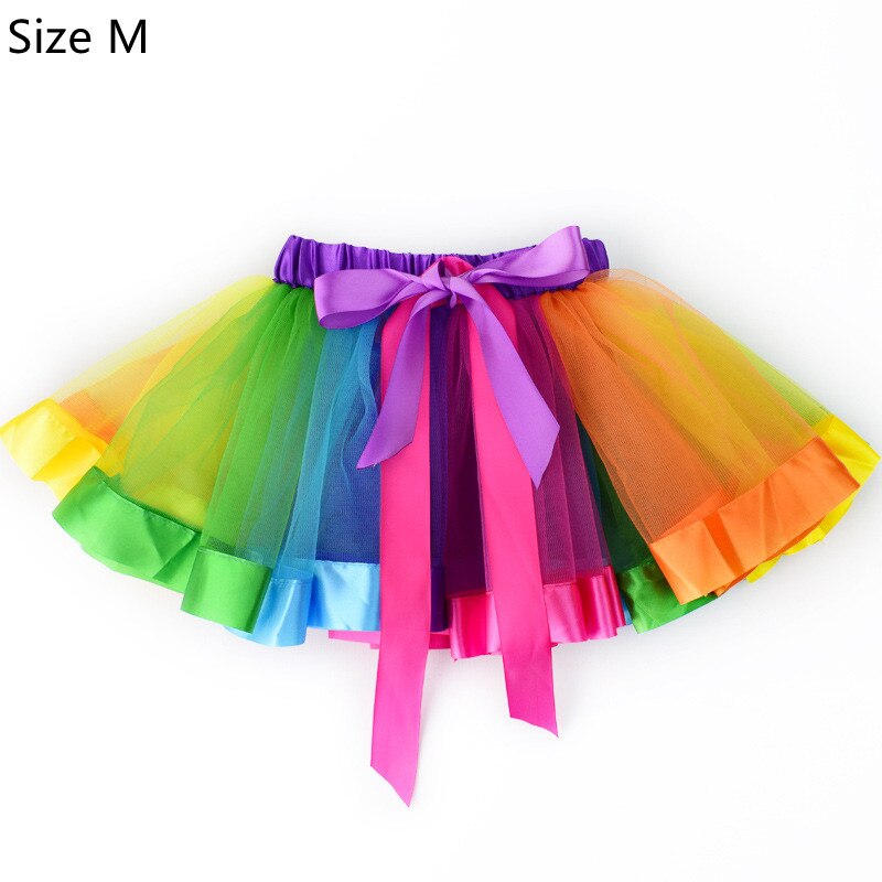 Jupe arc-en-ciel pour filles de 2 à 8 ans, jupes de fête colorées, en Tulle pelucheux multicolore pour enfants: Style 8