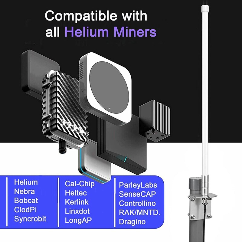 8DBi Long Range Cellular Ultra Distance LoRa Gateway Antenna Omni-Directional Glass Fiber LoRaWan 915MHz Antenna