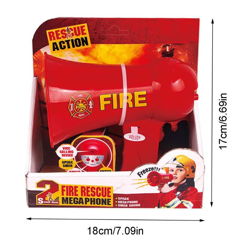 Brandbestrijding Megafoon Voor Kids Pretend Cosplay Brandweer Draagbare Hand Loud Clear Speaker Speelgoed