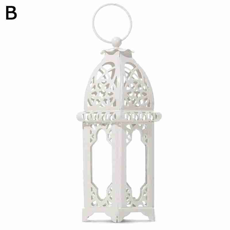 Smidesjärn glas vindljus ljusstake hängande utomhus bröllop bra för uteplats inomhus lykta fest händelser  l7 o 3: B