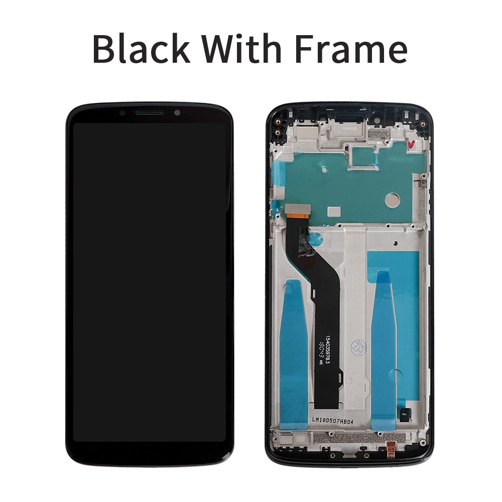 Pantalla LCD de 6,0 pulgadas para Motorola Moto E5 Plus XT1924, Digitalizador de pantalla táctil con marco para Moto E5 Plus, XT1924-1 XT1924-2: Black with frame