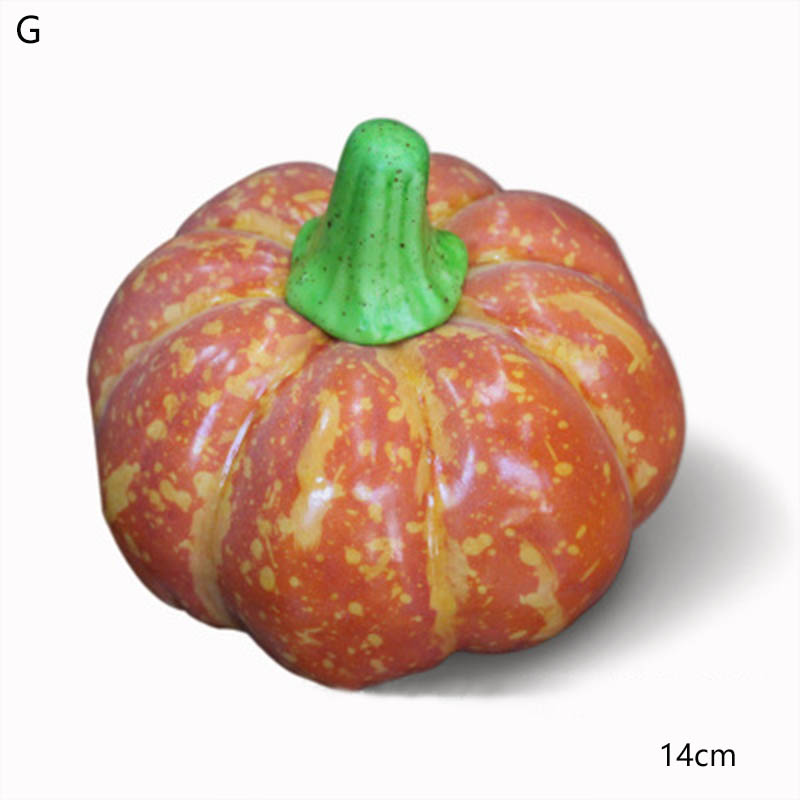 Fausse citrouille décorative d'halloween | Mousse de citrouille réaliste, de Table, de jardin, photographie d'accessoires alimentaires, décors artificiels pour jardins d'enfants: 7