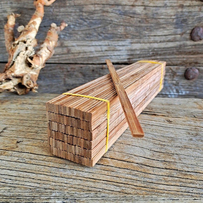 10 stk./lot runde firkantede bambuspinde i flere størrelser gør-det-selv-håndlavede modelleringsmaterialer: 3 x 9 x 300mm