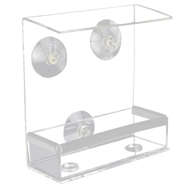 Pet Acrylic material Pet Bird feeder Clear Window Squirrel Proof Bird Feeder Window bird feeders AB: B