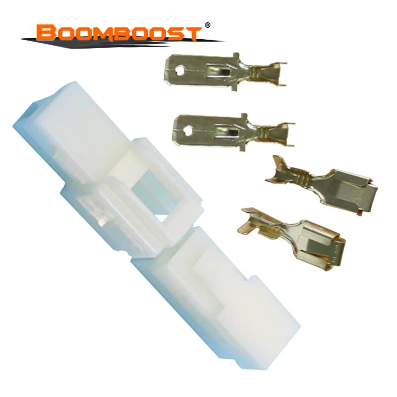 50 set For Motorcycle Ebike Car Automotive 6.3 Electrical Wire Connector Terminal Plug Kits Male Female Cable 6.3mm 2/4/6 pin