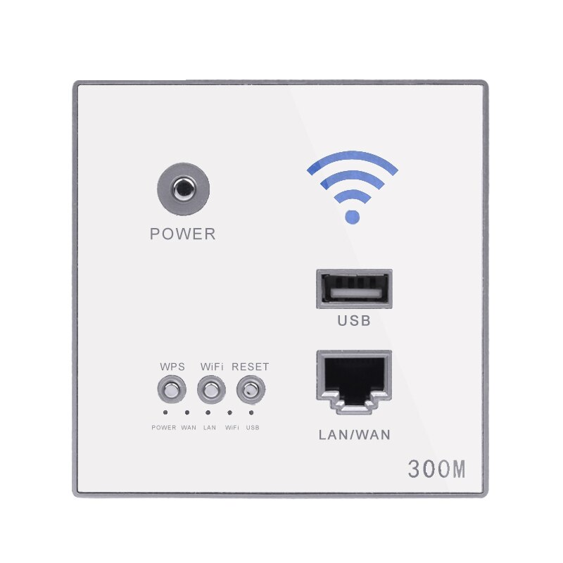 300Mbps Wall Router 110V/220V Power Ap Relay Smart Wireless Wifi Repeater Extender Wall Embedded 2.4Ghz Router Panel Usb Socket