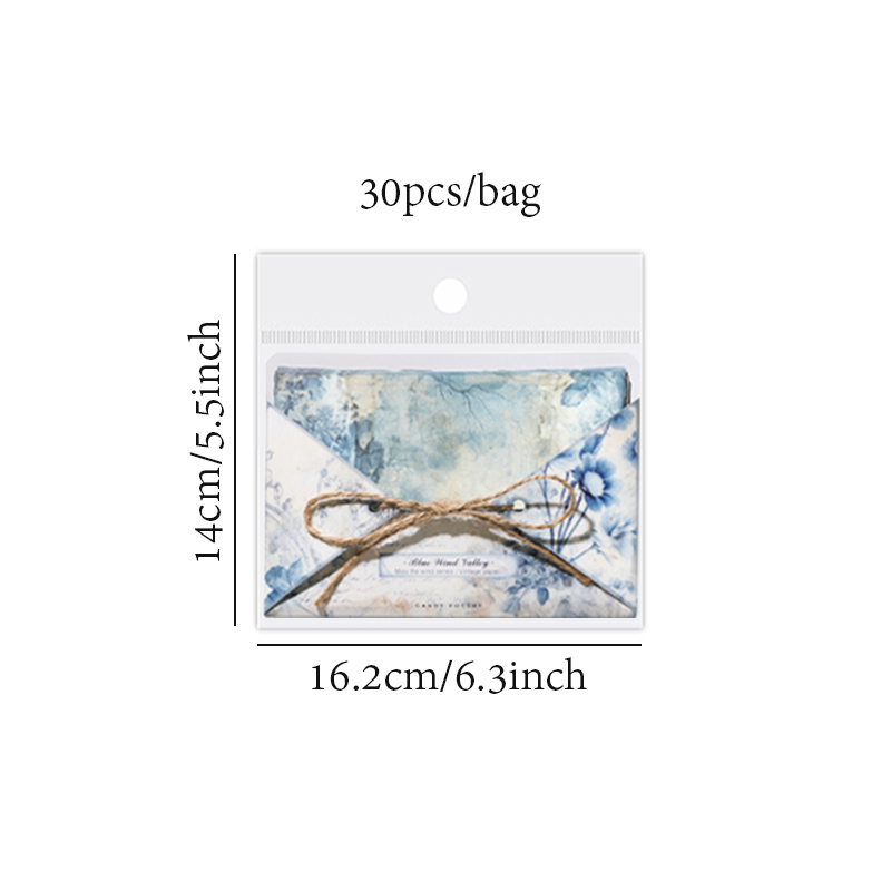 Mr. paper 6 stilar 30 ark/förpackning tunt pappersmaterial papper tankar om vinden serien gör-det-själv-handbok dekorativt bakpapper