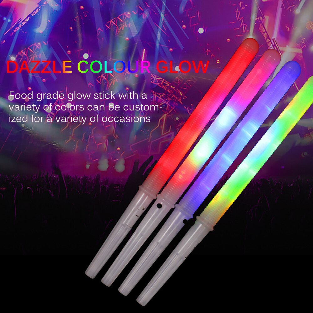 3 * przycisk baterii pianka kije wielokrotnego użytku bawełny cukierek w kształcie pałeczki doprowadziło świecące wata cukrowa stożek