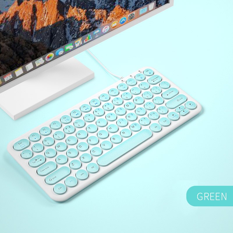 Mini clavier filaire silencieux bouton rond ergonomie clavier de jeu pour Macbook Lenovo Dell Asus HP ordinateur portable clavier Gamer