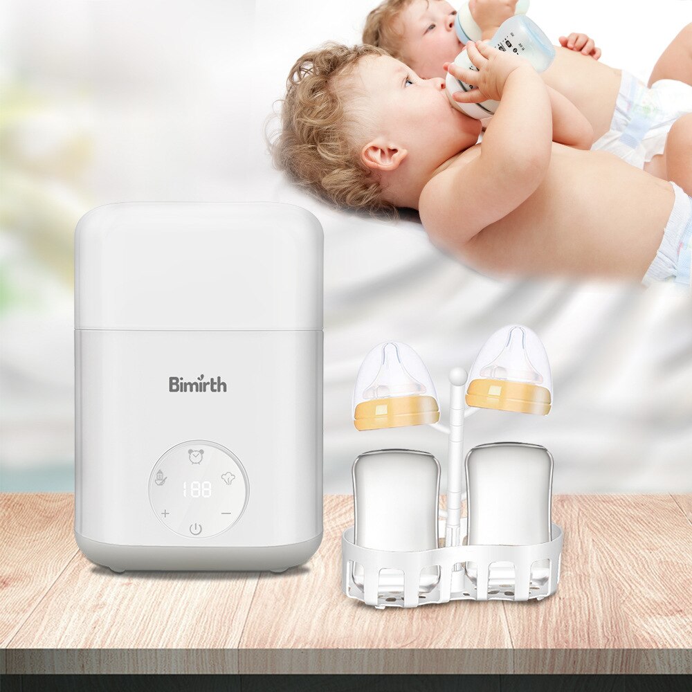 Baby Zuigfles Warmer Heater Dubbele Fles Sterilisator Kindje Elektrische Melk Voedsel Warmer Met Timer Led Touch Screen Heater