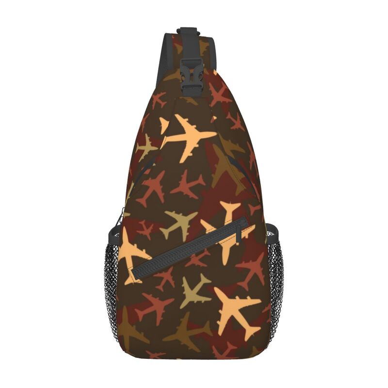 Cool Aviation Plane Crossing Sling Bags for Traveling Men's Airplane Aviator Pilot Chest Crossbody Backpack Shoulder Daypack