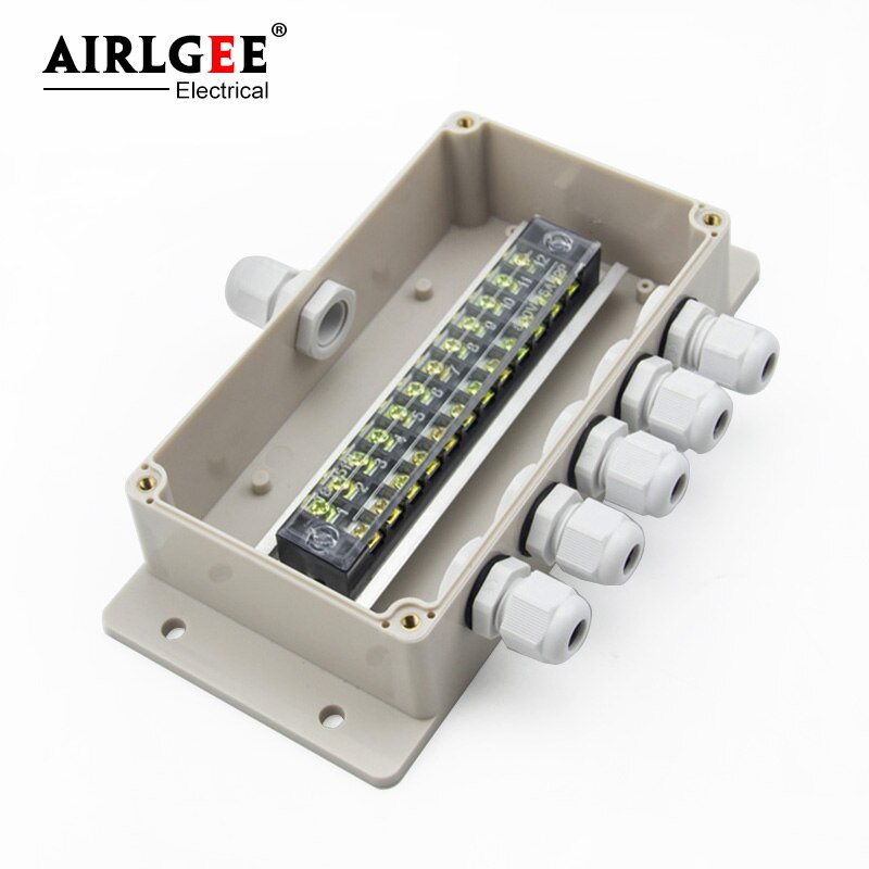 158 * 90 * 60mm with ear waterproof cable junction box, junction box outdoor plastic threading box terminal waterproof connector