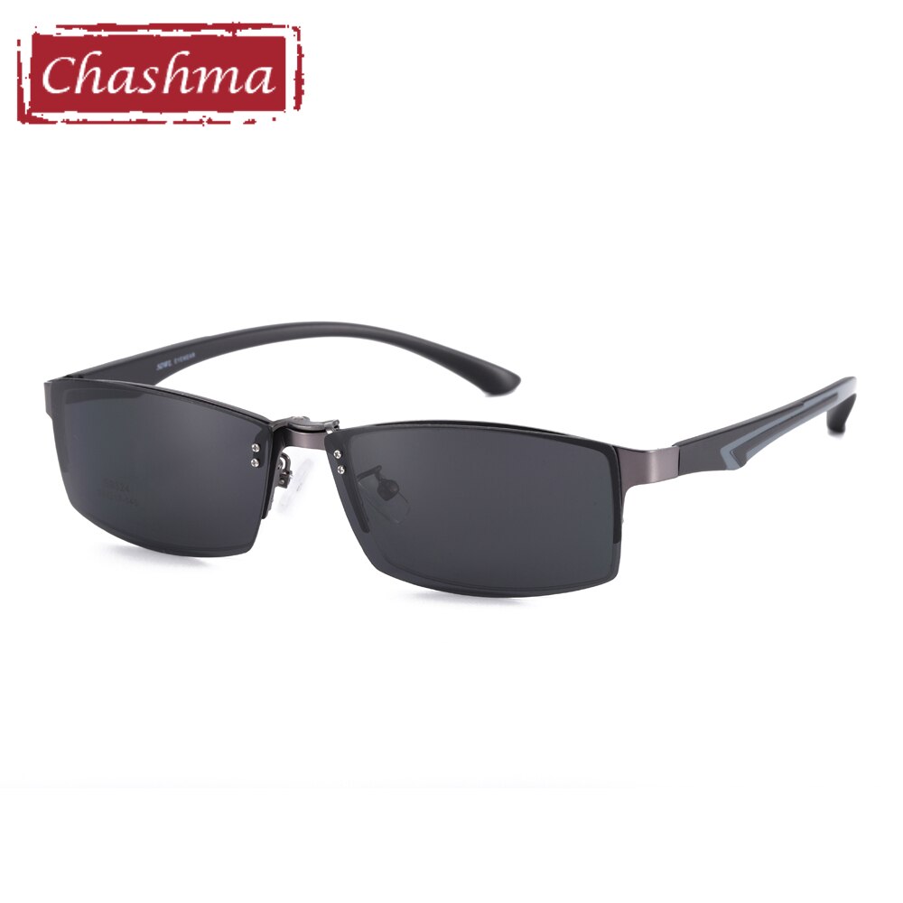 Clip imán gafas polarizadas lentes con marco medio de gafas de sol para hombres deporte estilo gafas