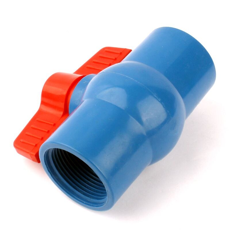 Inner Dia. 1 1/4" Female/40mm Socket Straight Trough Ball Valve Red Switch Ball Valve Blue PVC Valve Garden Irrigation Fittings: 1 1l4 inch Fe-Valve
