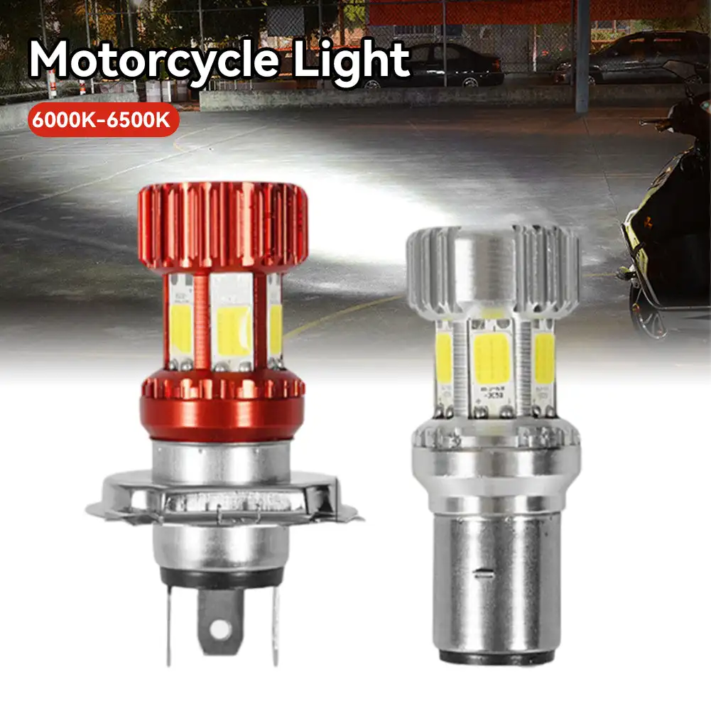 Motorrad H4 BA20D LED Scheinwerfer Birne Motorrad Licht Super Helle Lampe Lampen Rolle Motorrad DRL Lichter Aluminium Legierung