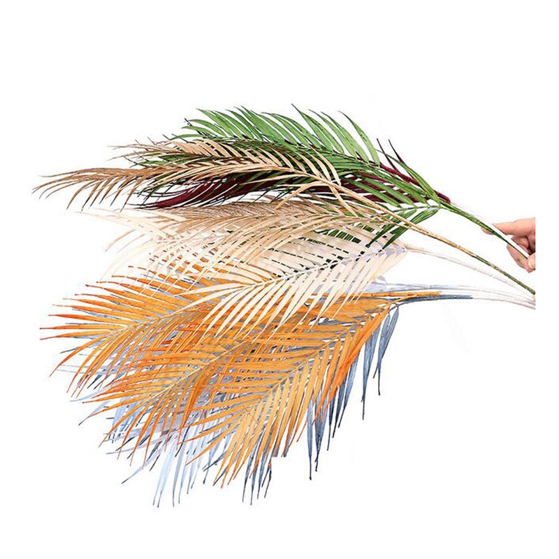 Kunstig bregne planter plast tropisk palme løv gren hjem hage dekorasjon fotografering bryllup dekor blå blader