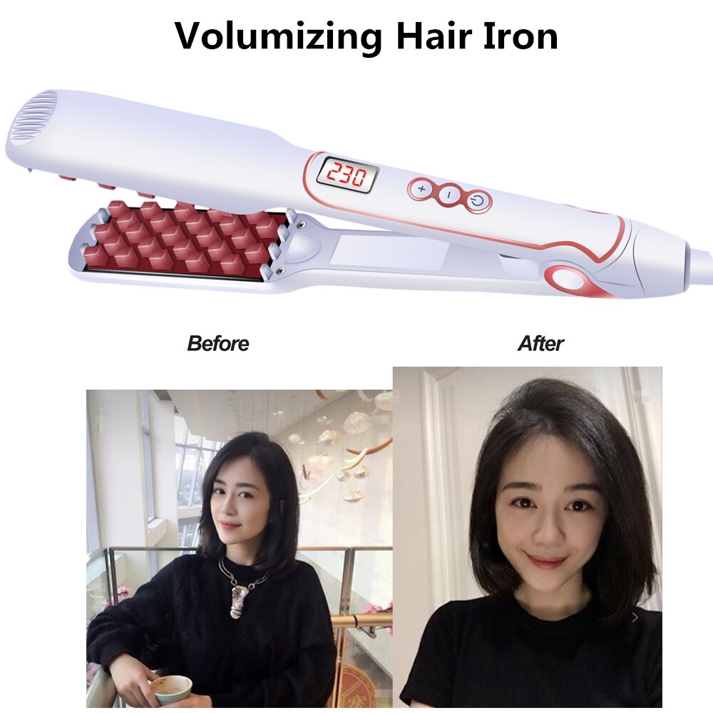 Neue Haar Eisen Mais Lockiges Styling Welle Eisstockschießen Eisen Crimpen Haar Bügeleisen Crimper Werkzeug Volumizing Haar Curler Wellen Für Haar