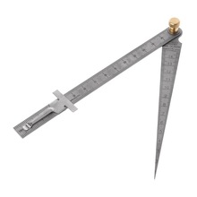 2in1 Metric Taper Welding Feeler Gauge Gage Depth Ruler Hole Stainless Steel