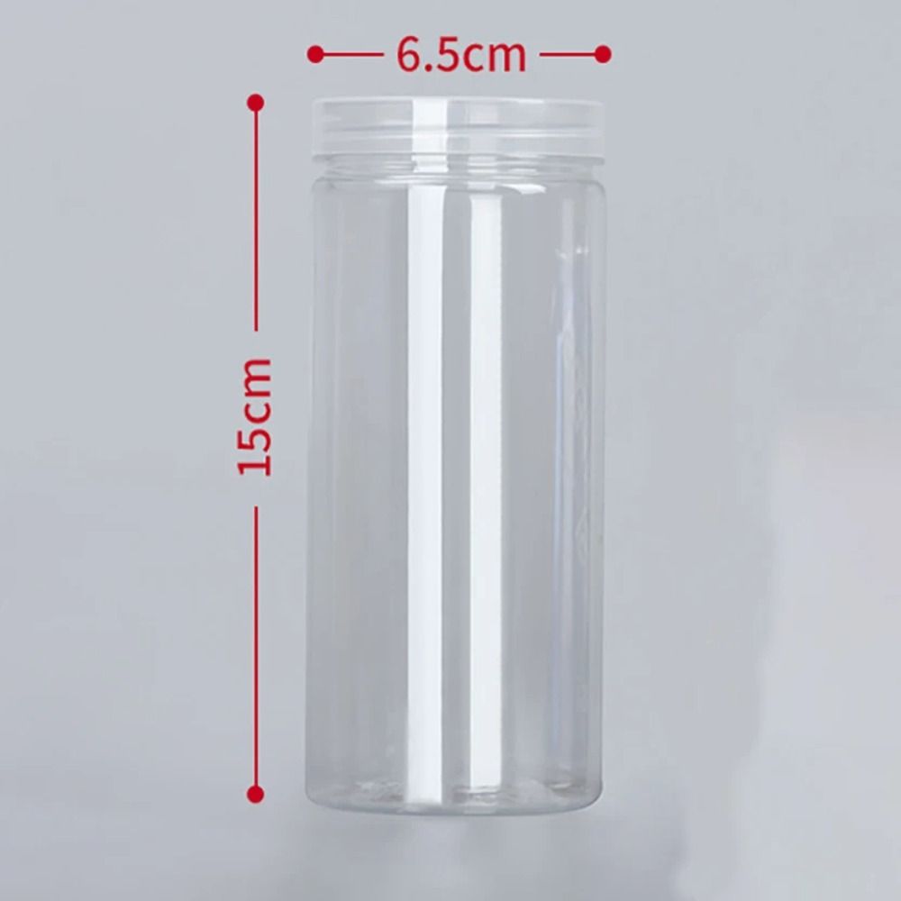 Bote sellado transparente con tapa, botella de embalaje vacía, tarro de plástico para alimentos, contenedor de almacenamiento de grado alimenticio, cubo Circular: Verde militar