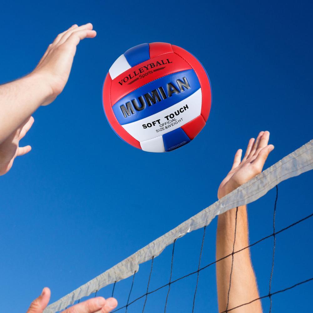 Mumian – ballon de volley-ball en Faux cuir, No.5, amélioration de la Coordination, antidérapant, buse de gaz scellée rouge bleu blanc, Match, pour l&#39;école