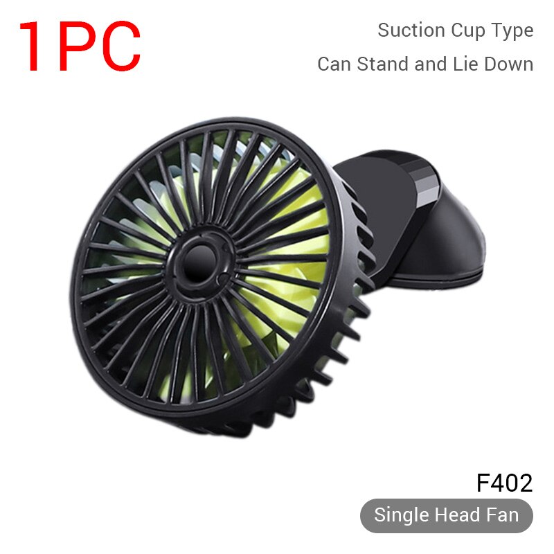 Ventilador de coche USB de 12V-24V para salpicadero, ventiladores de circulación de aire ABS de tres velocidades, ventilador de enfriamiento de verano, Ventilador de alto flujo de aire en accesorios de verano: F402