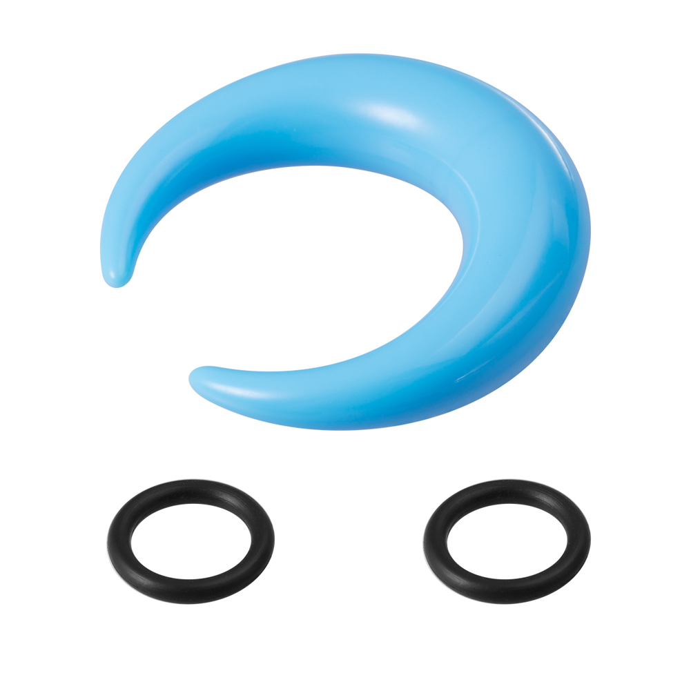 Pince à cône en forme de C en acrylique pour femmes et hommes, anneaux de septum, jauges, cornes de buffle, kit de piercing, extenseur d'étirement, 16G-00G, 2 pièces
