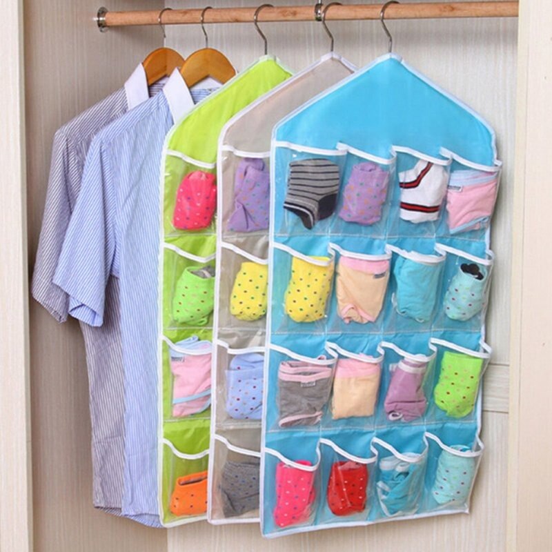 16 Taschen hängend Lager Tasche Schrank Mauer Tür Schlafzimmer Wandschrank Halter Organizer Schrank Lager