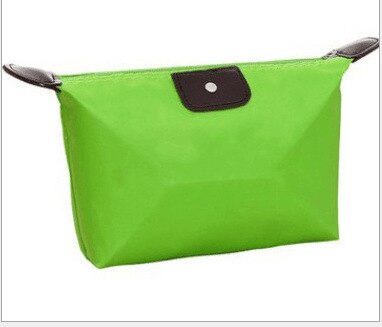 Cute Women Cosmetic Bag Waterproof Travel Toiletry Make Up Pouch Clutch Handbag Purses Case for Cosmetics Makeup Bag Organizer: Green