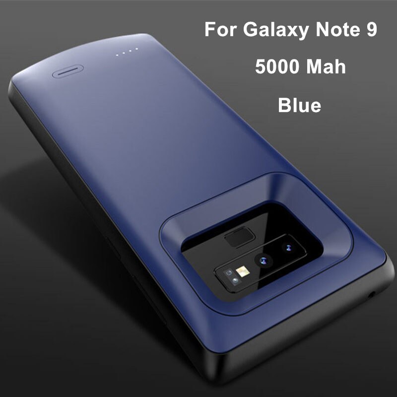 Etui do ładowania baterii do Samsung S8 Plus S8 Plus uwaga 8 uwaga 9 opakowanie zapasowe etui na Bank mocy do Galaxy S9 S9 Plus uwaga 9: Note 9 Blue
