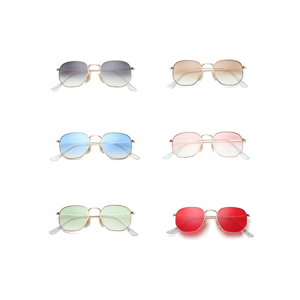 Jim Halo Retro Vierkante Zonnebril Premium Glas Lens Platte Metalen Eyewear Mannen Vrouwen, 56 mm