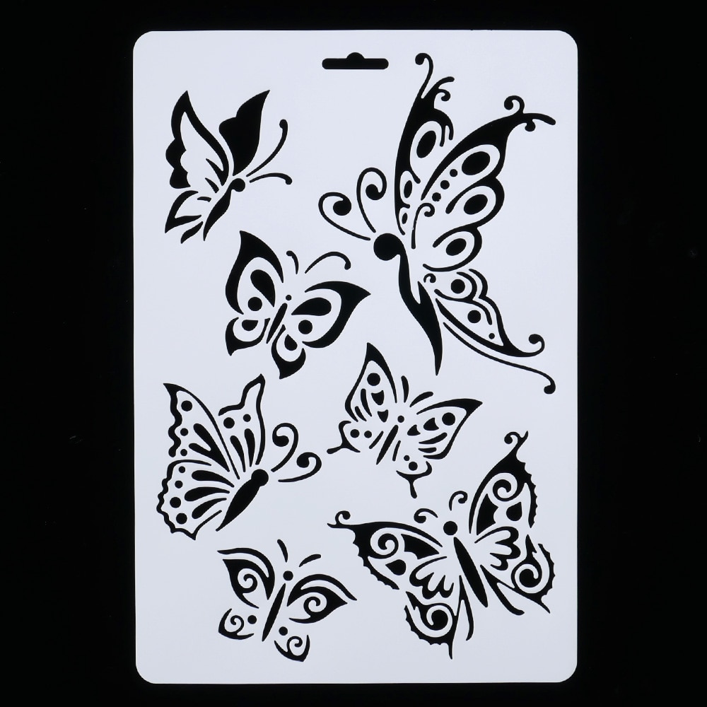 DIY Craft Butterfly Layering Stencils For Walls Painting Scrapbooking Stamping Album Decorative Embossing Paper Cards Free Ship