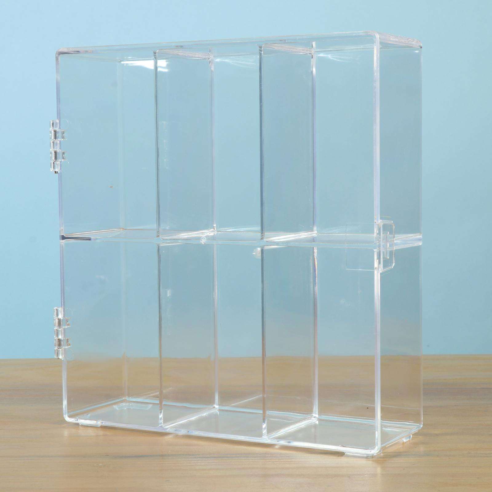 Acrylic Display Rack Assemble 6-Compartment Perspex for Cosmetic Living Room