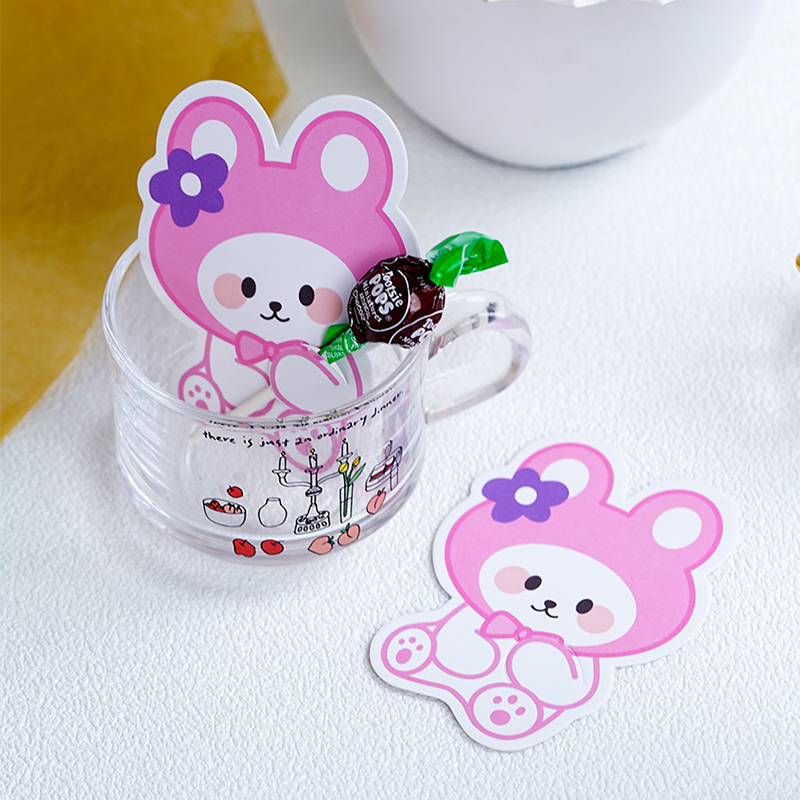 Cartes de décoration de sucettes de dessin animé mignon, 50 pièces, insectes abeilles coccinelle lapin, fournitures de fête d'anniversaire et de mariage, de bonbons pour enfants