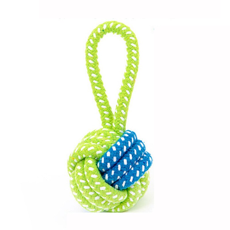 Funny Pet chew toy Dog Toy Dog Chews Cotton Rope Knot Ball Grinding Teeth odontoprisis Pet Toys Lar Pet interactive Nov06: A