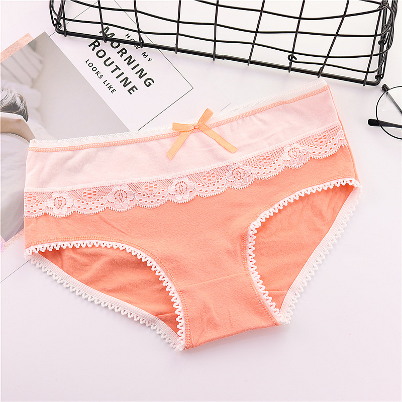 Bragas de encaje para niña, ropa interior para adolescentes de 10 a 16 años, lencería de algodón, 8 unids/lote