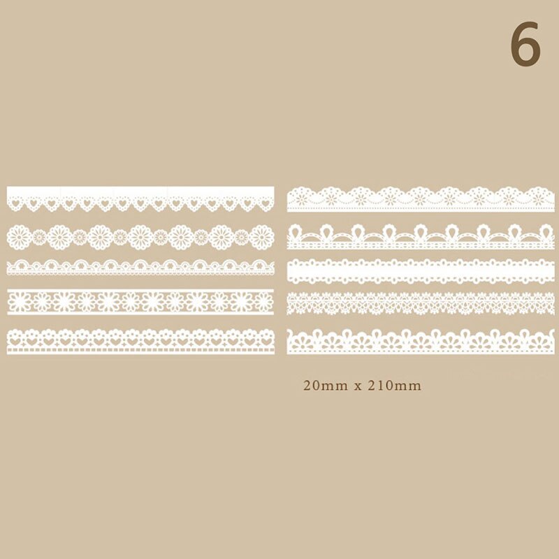 Leaf Plants Circle Lace Material Paper Journal Planner Decorative Scrapbooking: 6