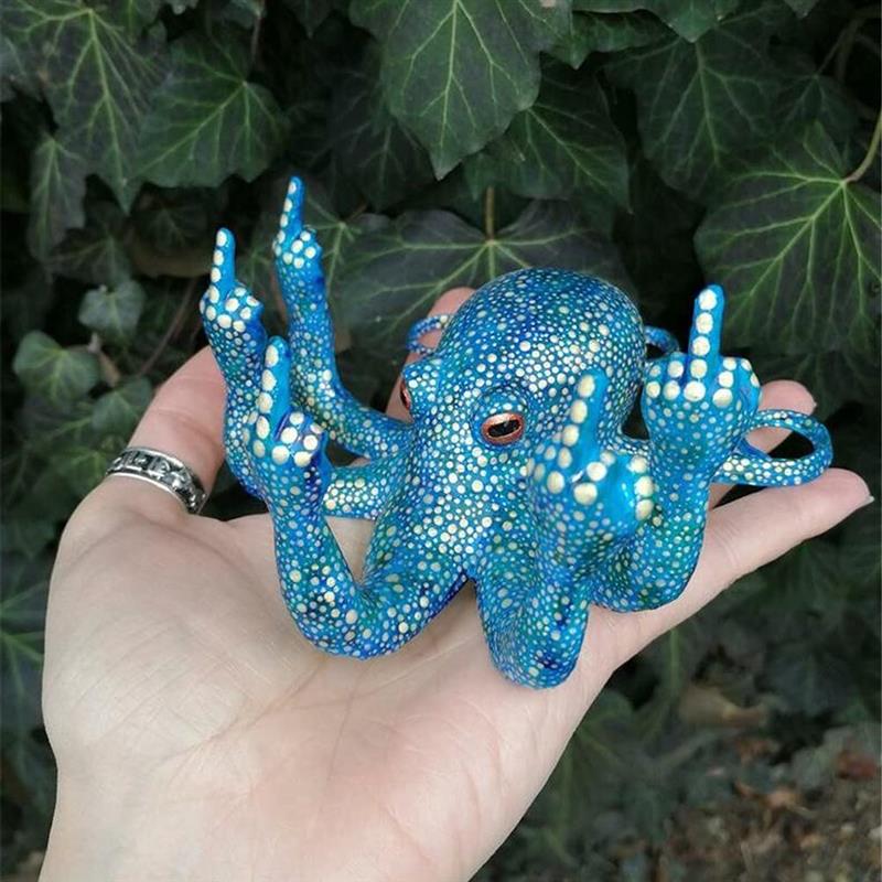 Dieren Octopus Miniatuur Ornamenten Tuin Standbeeld Tafelblad Bar Decoratieve Sculptuur Dier Collectibles Decor
