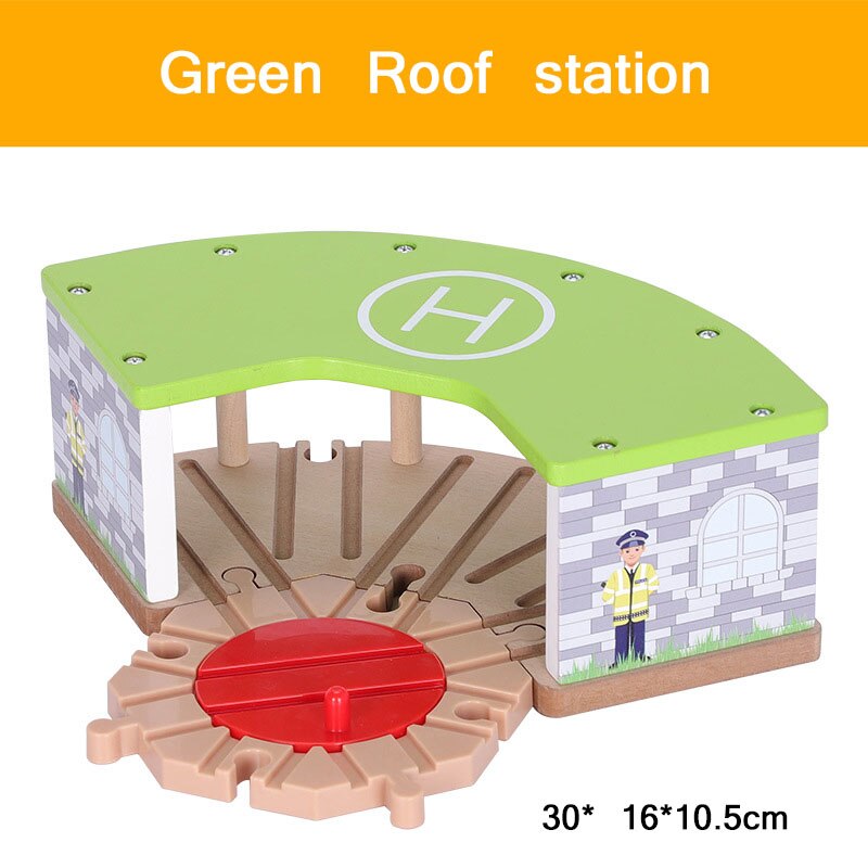 Houten Trein Station Auto Garage Speelgoed Beuken Houten Track Railway Bridge Fit Biro Alle Merken Houten Spoor Speelgoed Voor Kinderen: Champagne