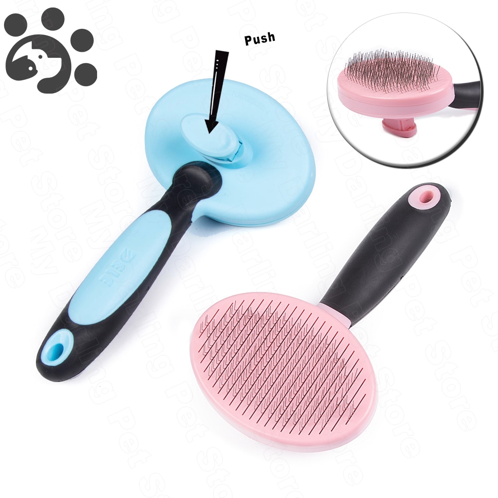 Brosse de toilettage pour chien et chat, peigne autonettoyant pour Chihuahua, Teddy Golden Retriever, nettoyage des poils, fournitures pour animaux de compagnie