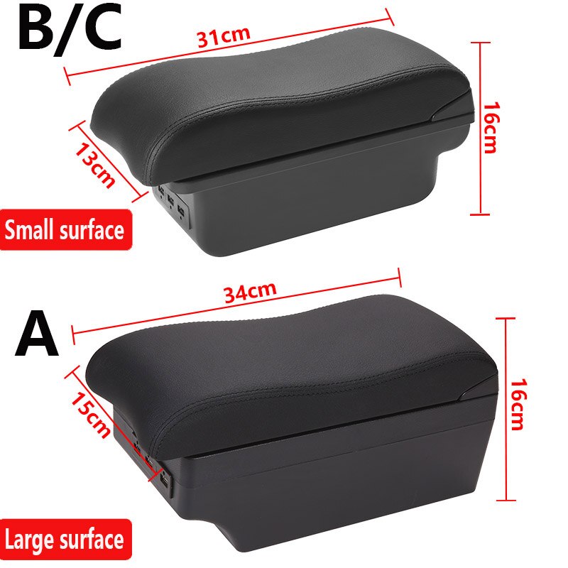 For Citroen Berlingo Armrest Retrofit parts For Peugeot Partner tepee Car Armrest Storage box car accessories Charging USB LED