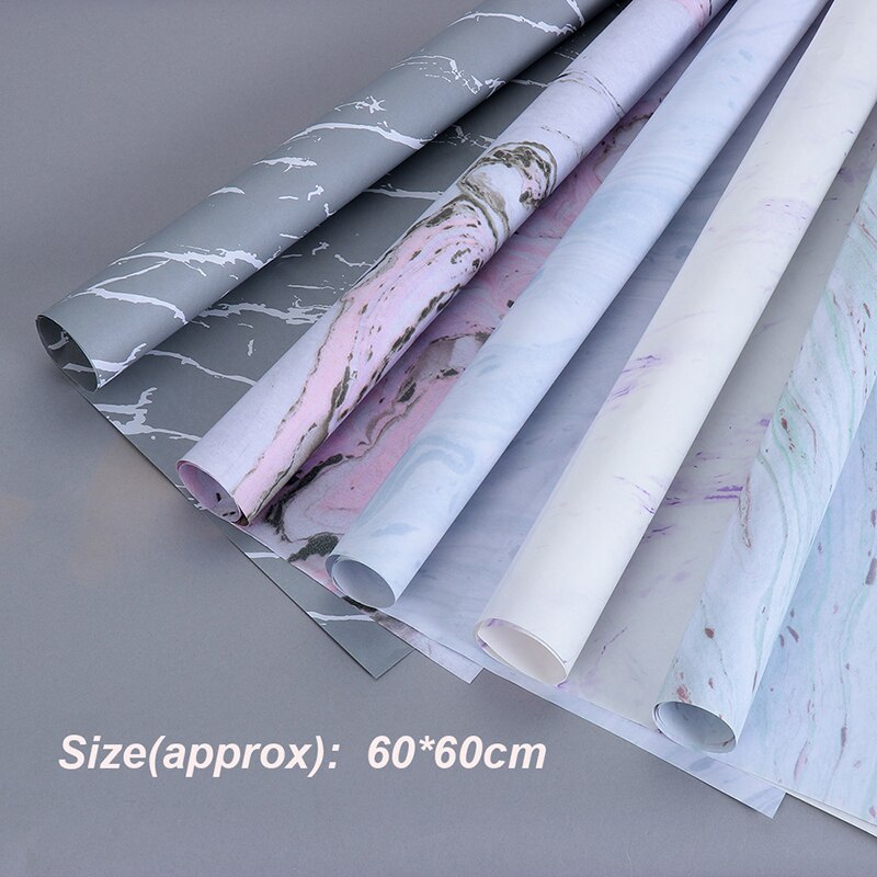 10 PCS/Roll Marmer Patroon Inpakpapier DIY Scrapbook Decoratieve Ambachten Bloem Maken Boeket Inpakpapier