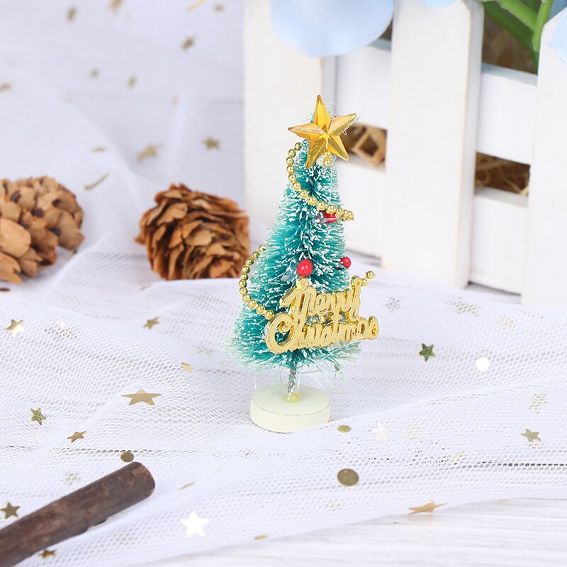 1: 12 Dollhouse Miniature Christmas Tree "Merry Christmas" Letters Board Wooden Stand Decoration